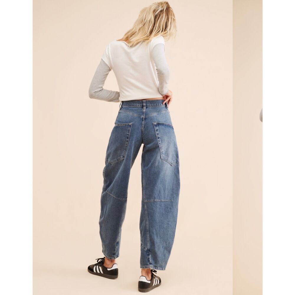 Free People We The Free Sugar & Spice Barrel Jeans | Size 28 - Picture 3 of 11